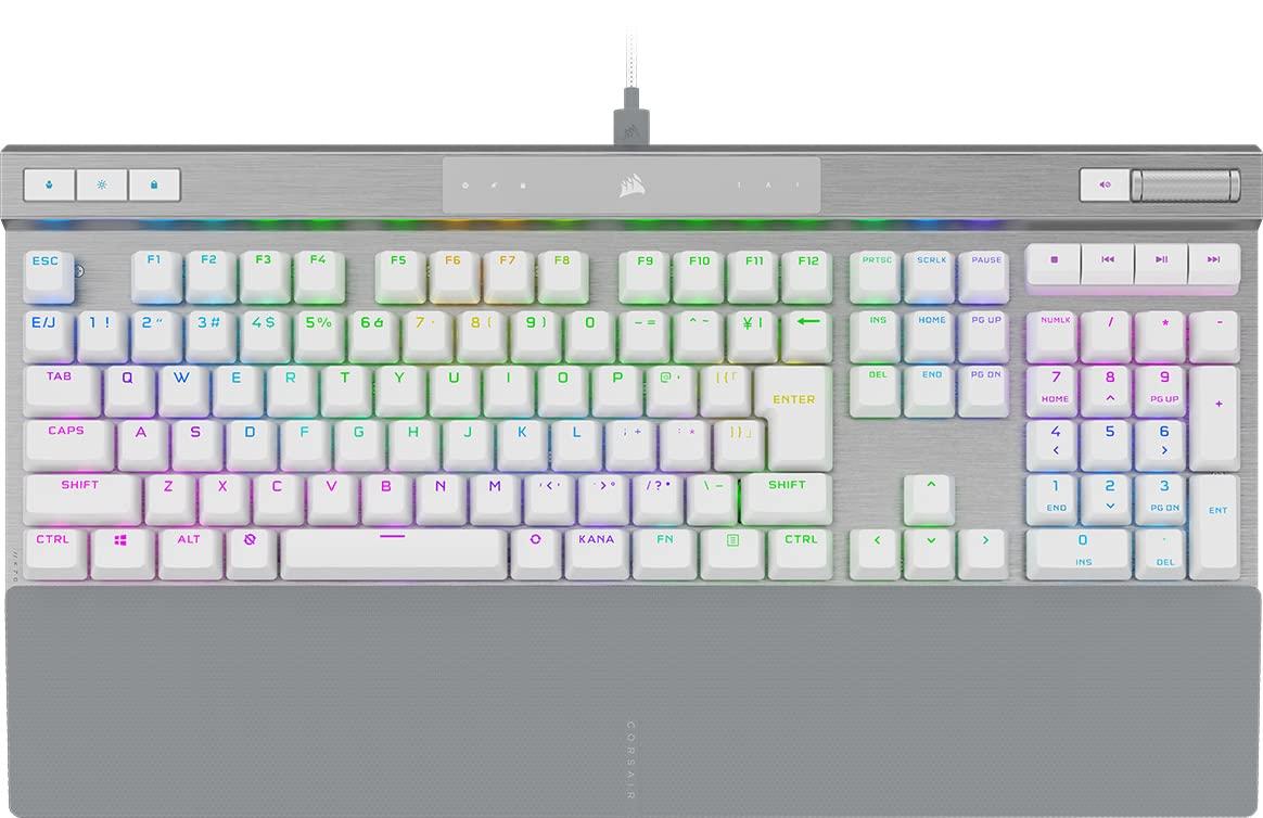 CORSAIR USB K70 RGB PRO WHITE White Gaming Keyboard 2022 Model Adopts proprietary OPX axis Supports 8000HZ polling rate CH-910951A-JP
CORSAIR USB K70 RGB PRO WHITE White Gaming Keyboard 2022 Model Adopts proprietary OPX axis Supports 8000HZ polling rate CH-910951A-JP