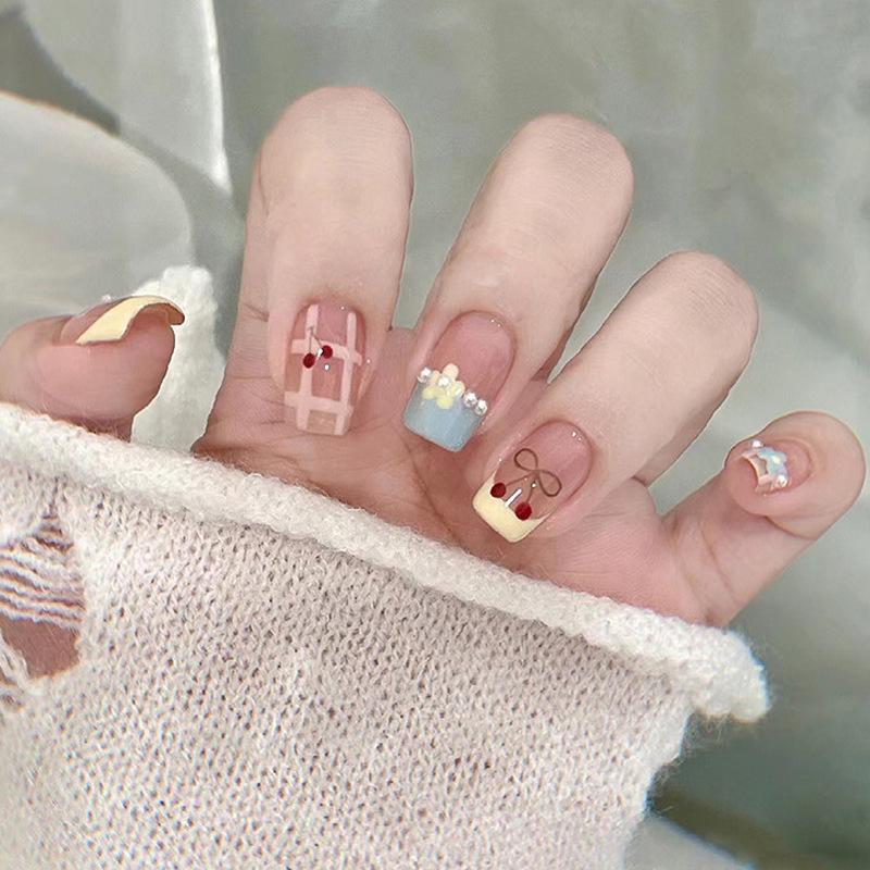 Pearl Flower Bow Cherry Gingham Wearable Nail Art Patches - Sweet & Cool Design for Students
Pearl Flower Bow Cherry Gingham Wearable Nail Art Patches - Sweet & Cool Design for Students