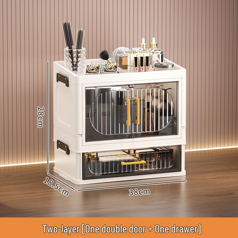 Plastic Drawer-Style Desktop Storage Box: Cosmetic Cabinet with Compartment Design for Dorms Translucent Black
Plastic Drawer-Style Desktop Storage Box: Cosmetic Cabinet with Compartment Design for Dorms Translucent Black