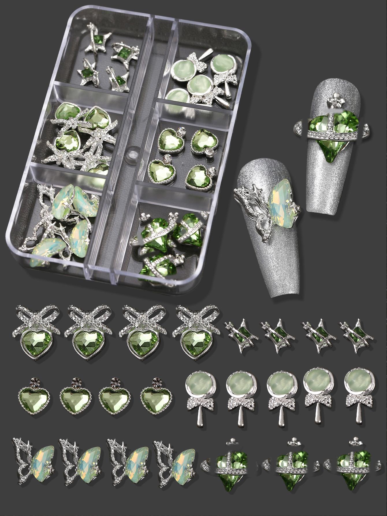 23 шт./1 коробка Love Butterfly Star Magic Wand Planet Nail Drills Green RhinestonesAlloy Nail Art Decorations DIY Nail Charms Nail Jewellery Nail Supplies
23 шт./1 коробка Love Butterfly Star Magic Wand Planet Nail Drills Green RhinestonesAlloy Nail Art Decorations DIY Nail Charms Nail Jewellery Nail Supplies