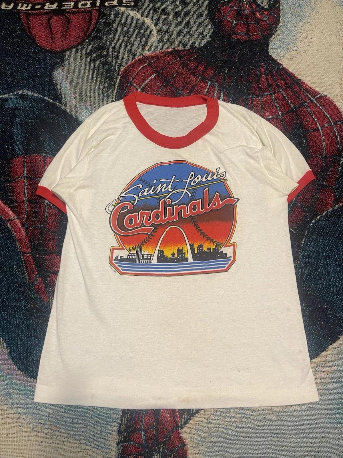 Vintage 80s St Louis Cardinals Ringer Shirt Men s S 18.5 x 24 Small Stain Sports S
Vintage 80s St Louis Cardinals Ringer Shirt Men s S 18.5 x 24 Small Stain Sports S