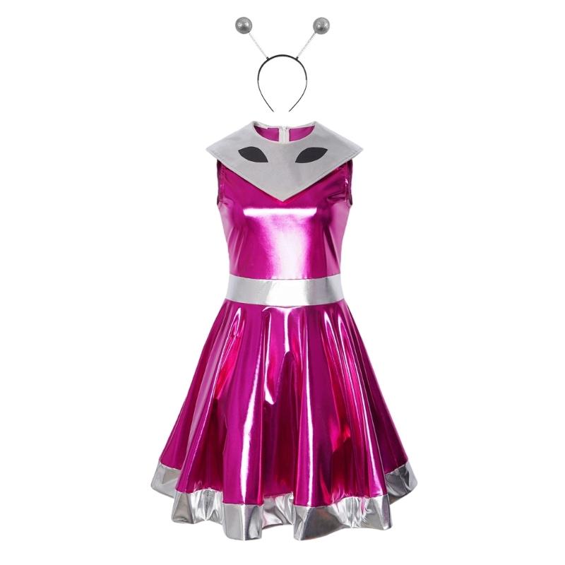 2Pcs Alien Costume Accessories Metallic Dress with Alien Headband for Halloween Cosplay Robot Outfits XS фиолетовый
2Pcs Alien Costume Accessories Metallic Dress with Alien Headband for Halloween Cosplay Robot Outfits XS фиолетовый
