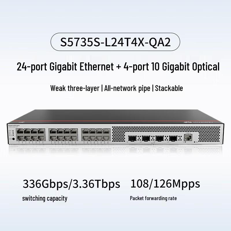 Huawei Kunling S5735S-L24T4X-QA2 Enterprise Managed Switch
Huawei Kunling S5735S-L24T4X-QA2 Enterprise Managed Switch