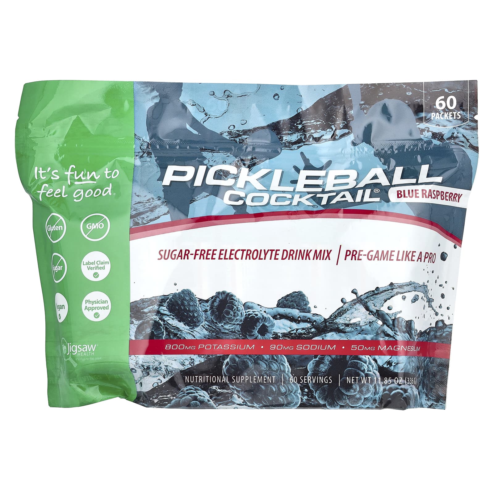 Pickleball Cocktail®, Sugar Free Electrolyte Drink Mix, Blue Raspberry, 60 Packets, 5.6G Each
Pickleball Cocktail®, Sugar Free Electrolyte Drink Mix, Blue Raspberry, 60 Packets, 5.6G Each