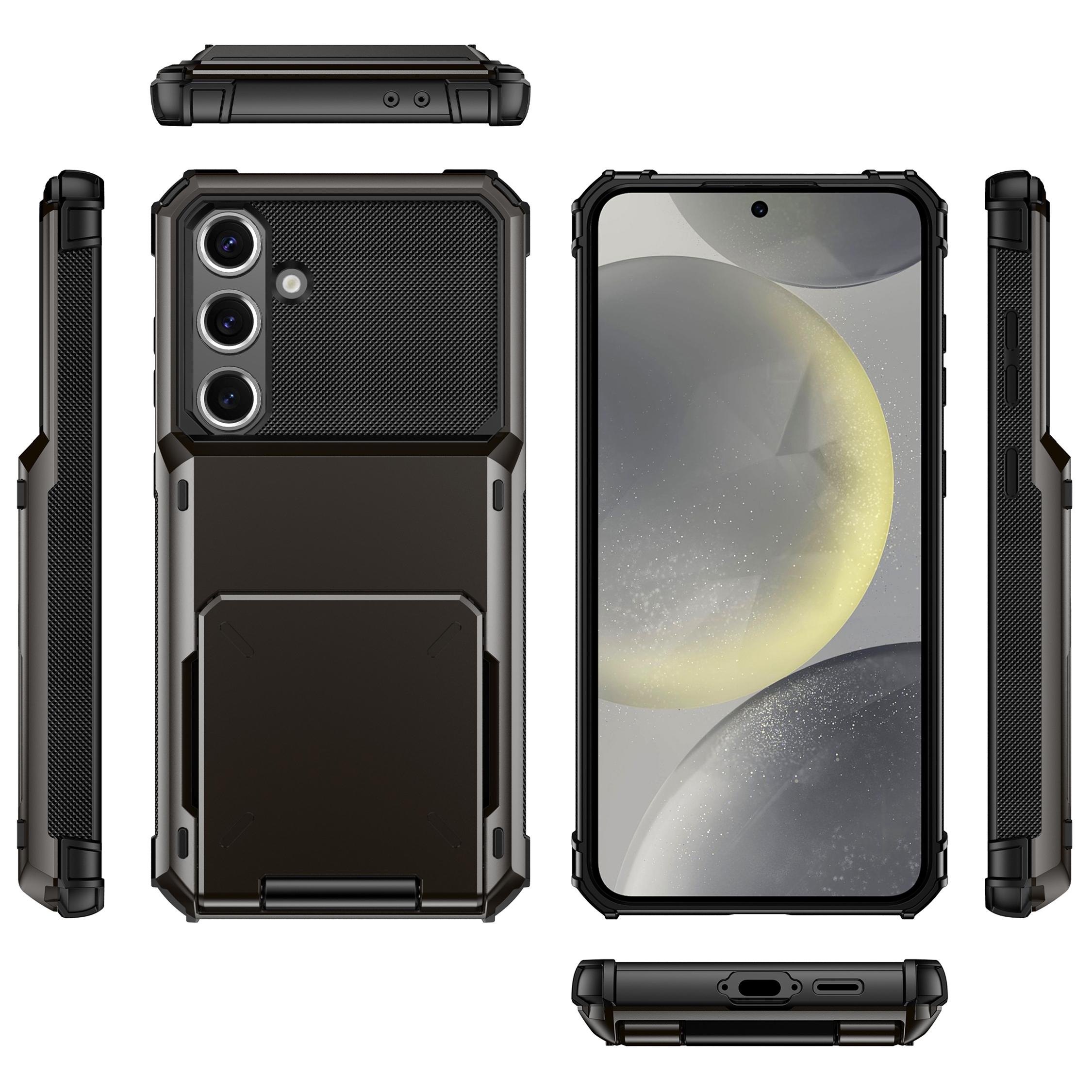 For Samsung Galaxy S24 FE Case PC+TPU Dual Layer Back Phone Cover with Card Holder Black
For Samsung Galaxy S24 FE Case PC+TPU Dual Layer Back Phone Cover with Card Holder Black