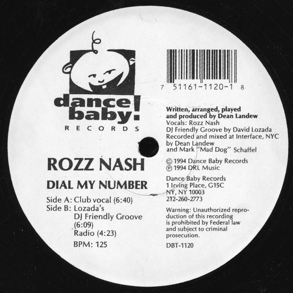 12-дюймовая пластинка ROZZ NASH - Dial My Number DBT1120 DANCE BABY RECO 1994 US Танцевальная и Электронная Б/У
12-дюймовая пластинка ROZZ NASH - Dial My Number DBT1120 DANCE BABY RECO 1994 US Танцевальная и Электронная Б/У