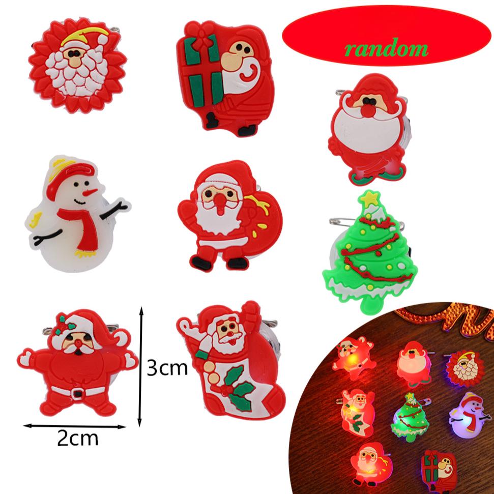 Christmas Luminous Brooch Decorative Glowing PVC Pin Festival Gathering Beautify Clothes Sparkling Brooches Bag Cute Decoration 5pcs
Christmas Luminous Brooch Decorative Glowing PVC Pin Festival Gathering Beautify Clothes Sparkling Brooches Bag Cute Decoration 5pcs