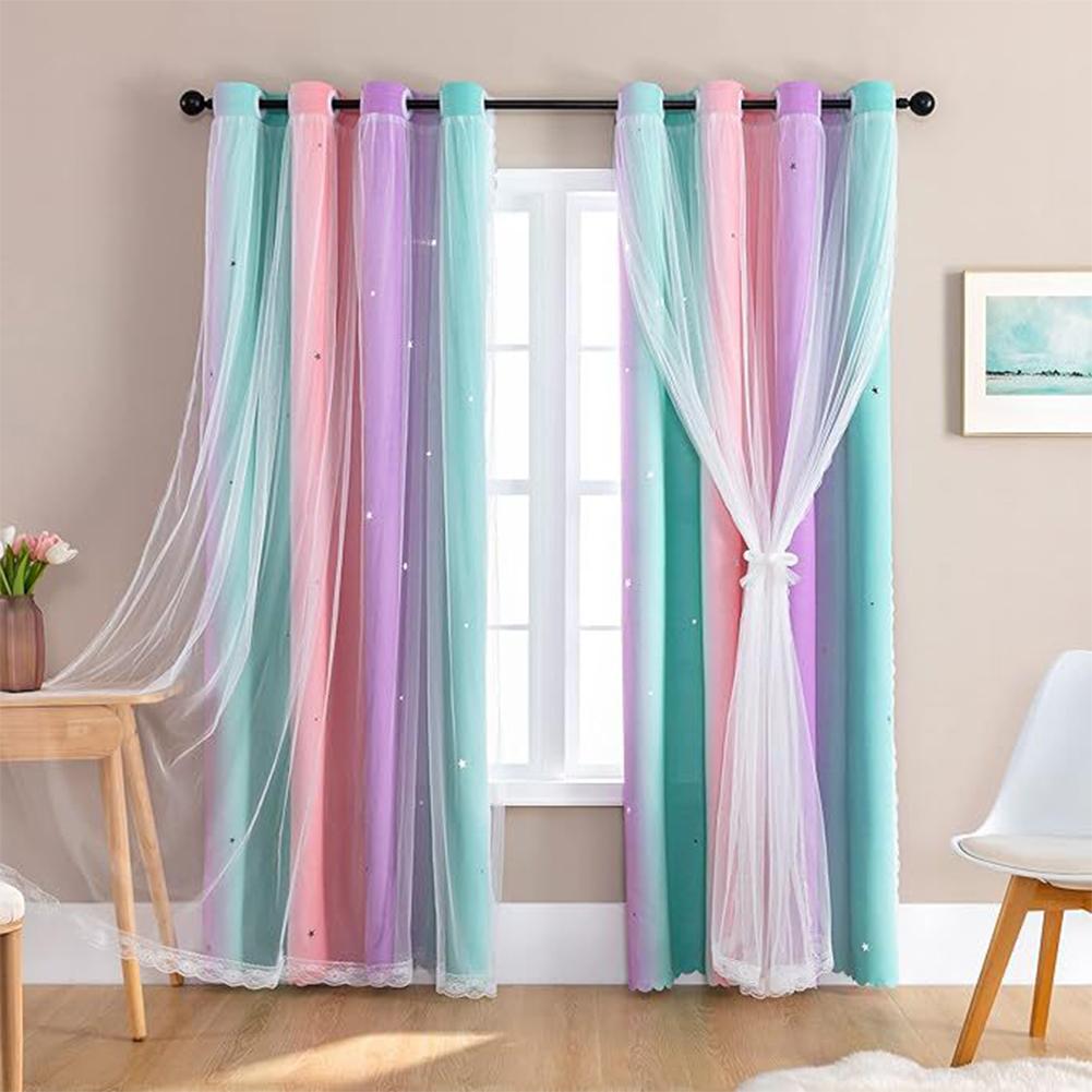 Versatile Rod Pocket Curtains Blackout Curtains Blackout Curtains Soft Polyester Fabric Light Blocking Lining Rod Pocket Design Blue and purple pink
Versatile Rod Pocket Curtains Blackout Curtains Blackout Curtains Soft Polyester Fabric Light Blocking Lining Rod Pocket Design Blue and purple pink