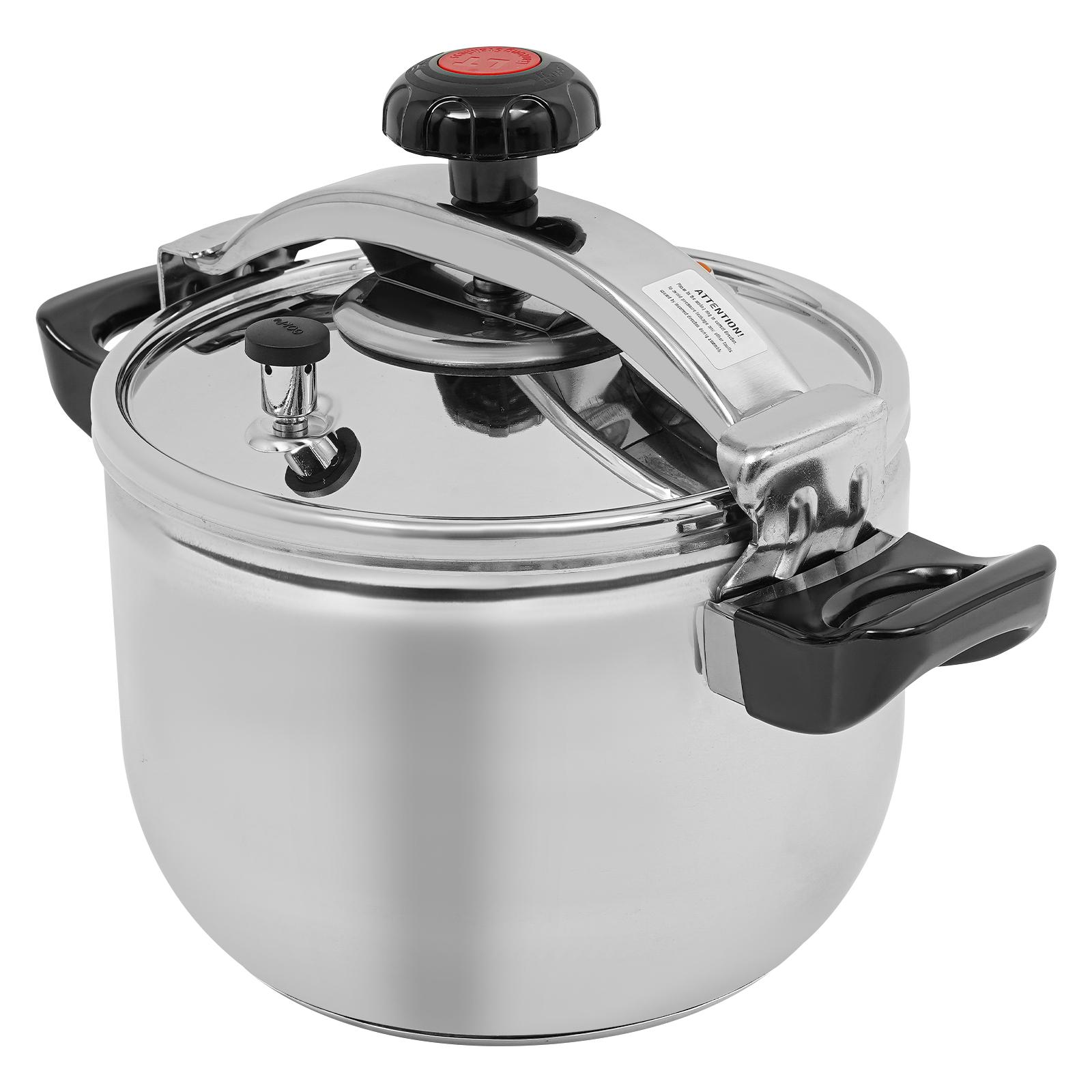 11L/ 11.62 Qt Stainless Steel Pressure Cooker 60Kpa Pressure Pot Compound Bottom Pressure Canner with Pressure Limiting Valve 28cm
11L/ 11.62 Qt Stainless Steel Pressure Cooker 60Kpa Pressure Pot Compound Bottom Pressure Canner with Pressure Limiting Valve 28cm