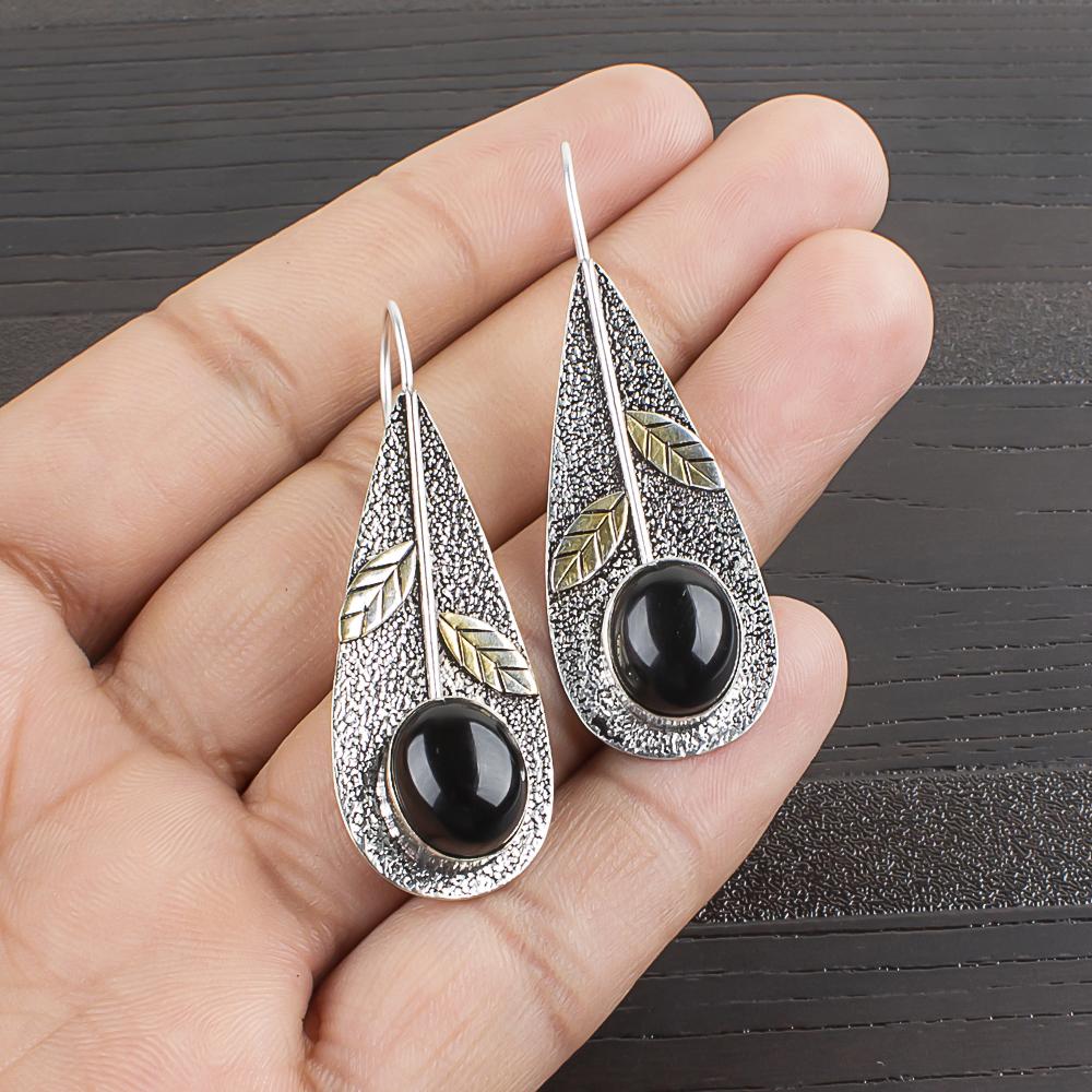 Black Onyx Cab 925 Solid Sterling Silver Earrings, Handmade Gemstone Earrings Jewelry, Gifts For Wife Brand New Earrings 2.00 Inches чорний
Black Onyx Cab 925 Solid Sterling Silver Earrings, Handmade Gemstone Earrings Jewelry, Gifts For Wife Brand New Earrings 2.00 Inches чорний