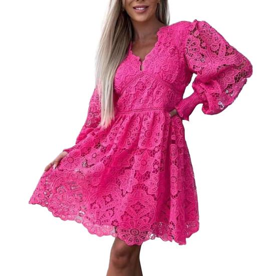 Женское осеннее платье кружевное с вырезами А-силуэта со свободным подолом V-образным вырезом длинное XL розы красного
Женское осеннее платье кружевное с вырезами А-силуэта со свободным подолом V-образным вырезом длинное XL розы красного