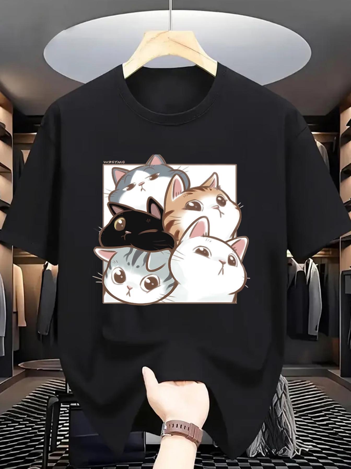 Cute Cartoon Cats Short Sleeve T-Shirt, Warm Scene, Showcasing Cats Loveliness, for Daily Outing, Cat Lovers Gatherings, Suitable for Cat Lovers S разноцветный
Cute Cartoon Cats Short Sleeve T-Shirt, Warm Scene, Showcasing Cats Loveliness, for Daily Outing, Cat Lovers Gatherings, Suitable for Cat Lovers S разноцветный