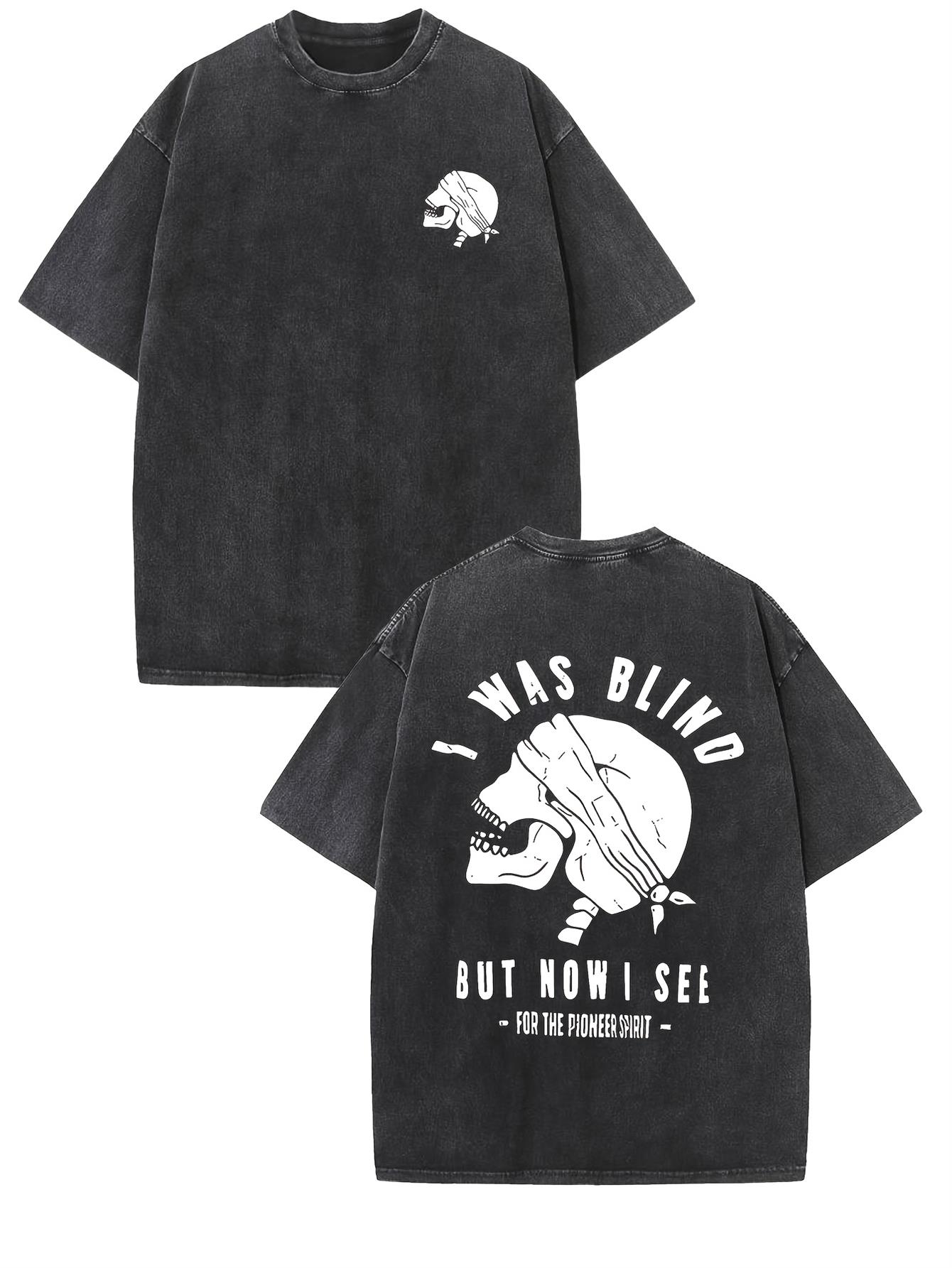 European Size Men S Vintage Washed T-Shirt - Heavyweight sm Retro Graphic Tee with I Was Blind But Now I See Slogan-Relaxed Fit Drop Shoulder Shirt 5XL чорний
European Size Men S Vintage Washed T-Shirt - Heavyweight sm Retro Graphic Tee with I Was Blind But Now I See Slogan-Relaxed Fit Drop Shoulder Shirt 5XL чорний