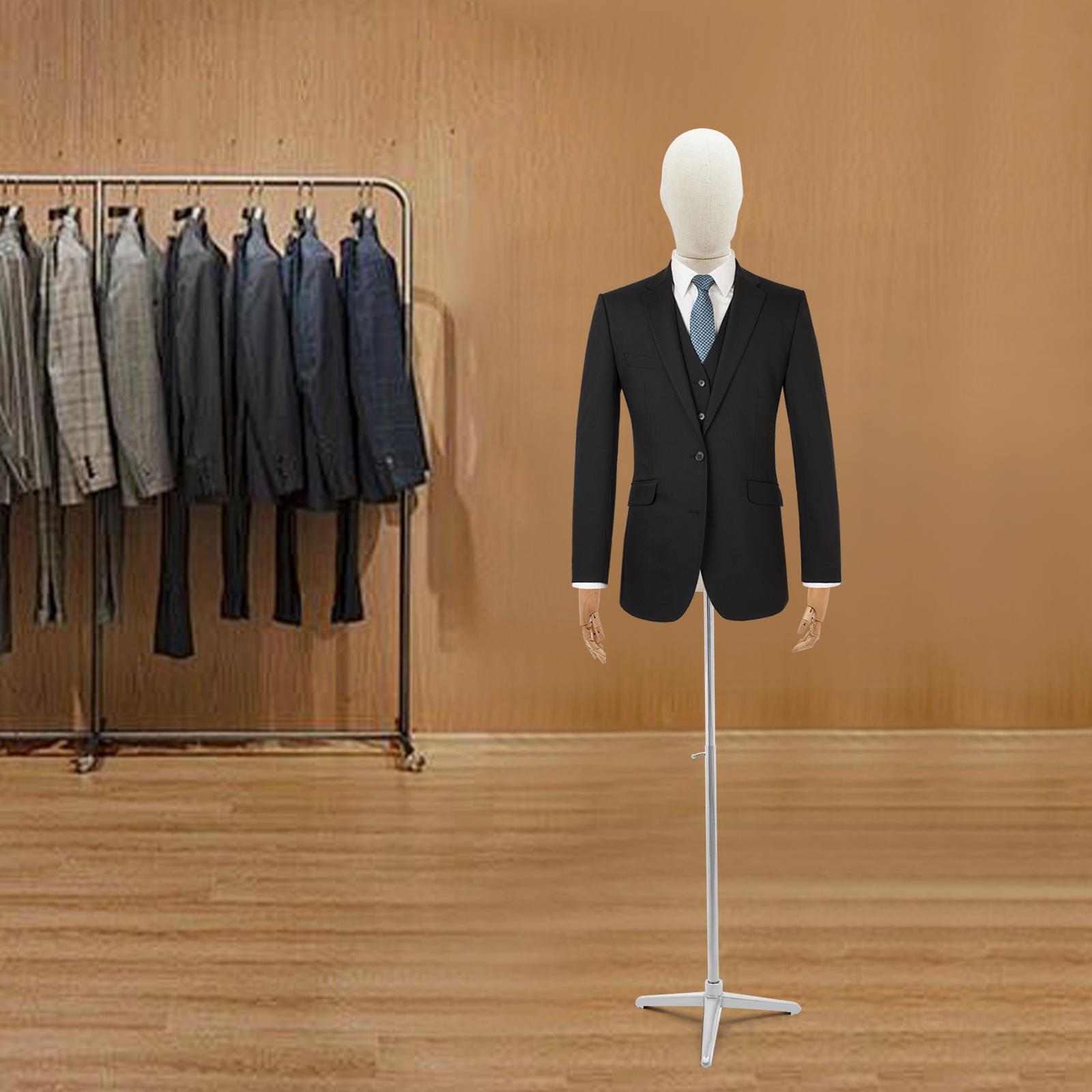 Регулируемый мужской манекен-торс для одежды, 53 - 76 , серебристо-серый, современный мужской манекен для демонстрации с треугольным основанием, регулируемая высота
Регулируемый мужской манекен-торс для одежды, 53 - 76 , серебристо-серый, современный мужской манекен для демонстрации с треугольным основанием, регулируемая высота