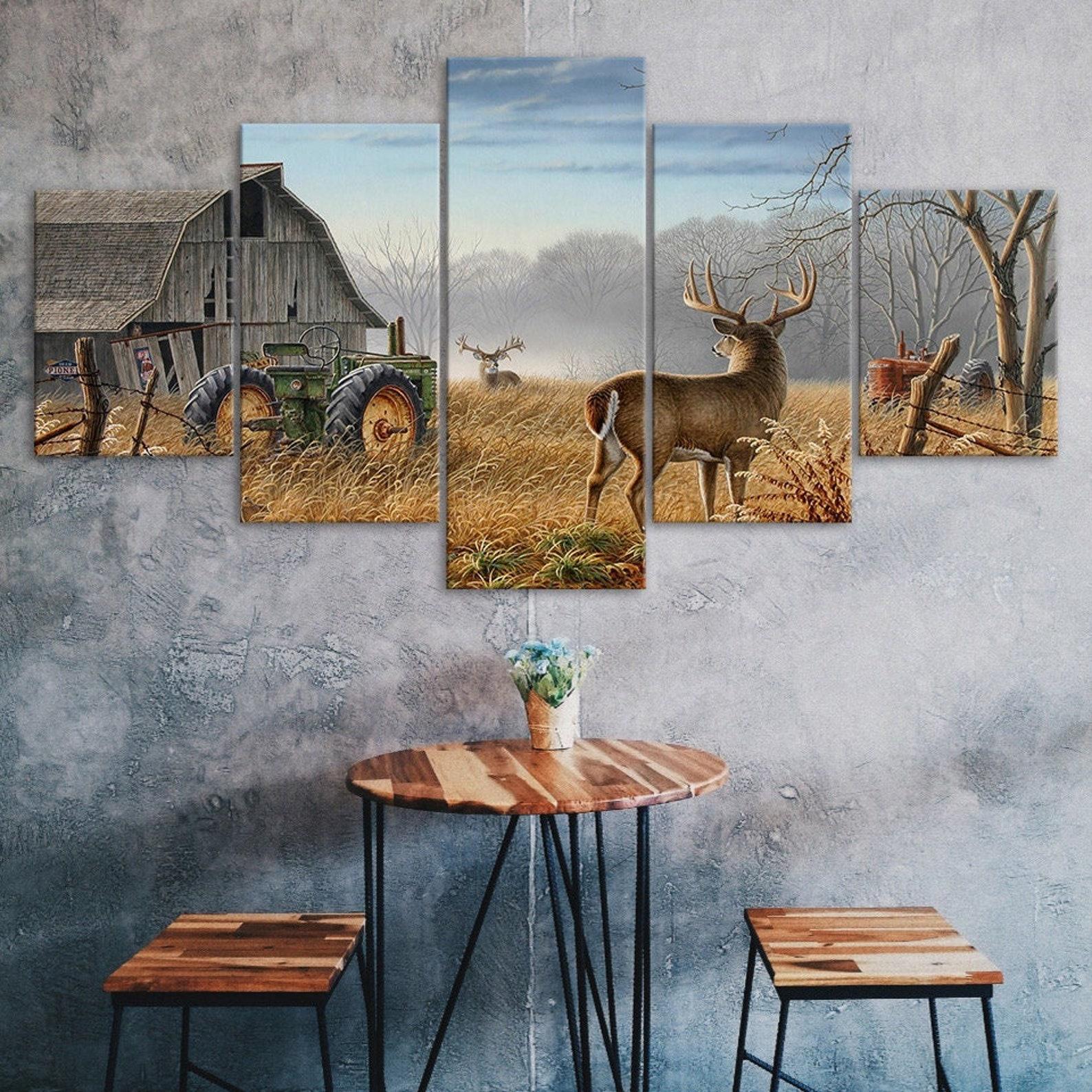 Animal Deer Village Landscape 5 Piece Five Panel Wall Canvas Print Modern Art Poster Picture Home Decor Gift For Him For Her 20X35 20X45 20X55CM
Animal Deer Village Landscape 5 Piece Five Panel Wall Canvas Print Modern Art Poster Picture Home Decor Gift For Him For Her 20X35 20X45 20X55CM