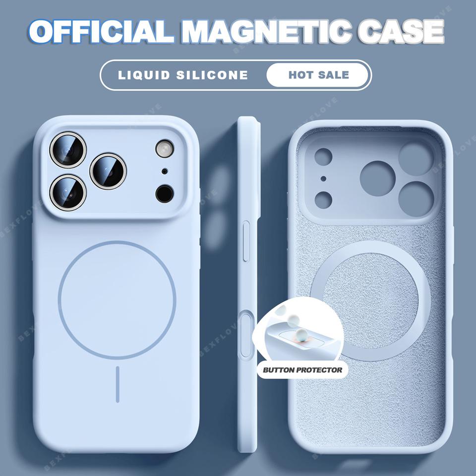 Magnetic Official Phone Case For iPhone 16E 15 14 16 Plus 17 11 12 13 16 Pro Max Air Magsafe Liquid Silicone Protector Cover For iPhone 12Pro
Magnetic Official Phone Case For iPhone 16E 15 14 16 Plus 17 11 12 13 16 Pro Max Air Magsafe Liquid Silicone Protector Cover For iPhone 12Pro
