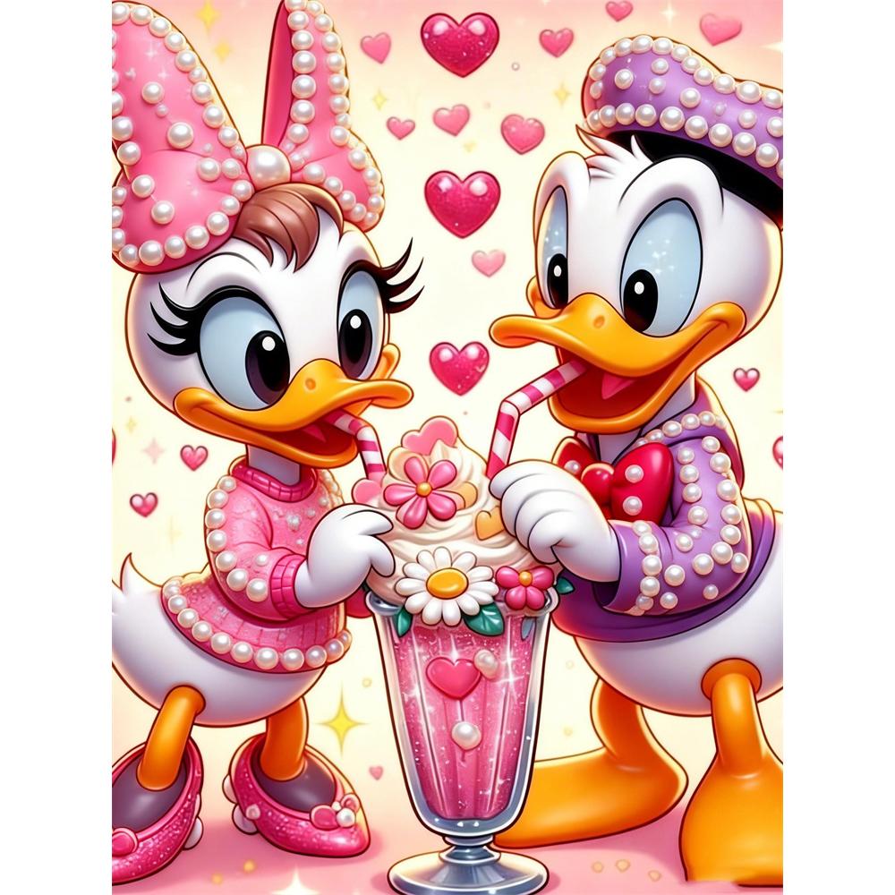 Disney Pearl Painting Set Daisy and Donald Ducks Milkshake Date Exquisite and Sparkling Painting Craftsmanship Home Wall Decoration Handmade Gift. 35x45cm
Disney Pearl Painting Set Daisy and Donald Ducks Milkshake Date Exquisite and Sparkling Painting Craftsmanship Home Wall Decoration Handmade Gift. 35x45cm