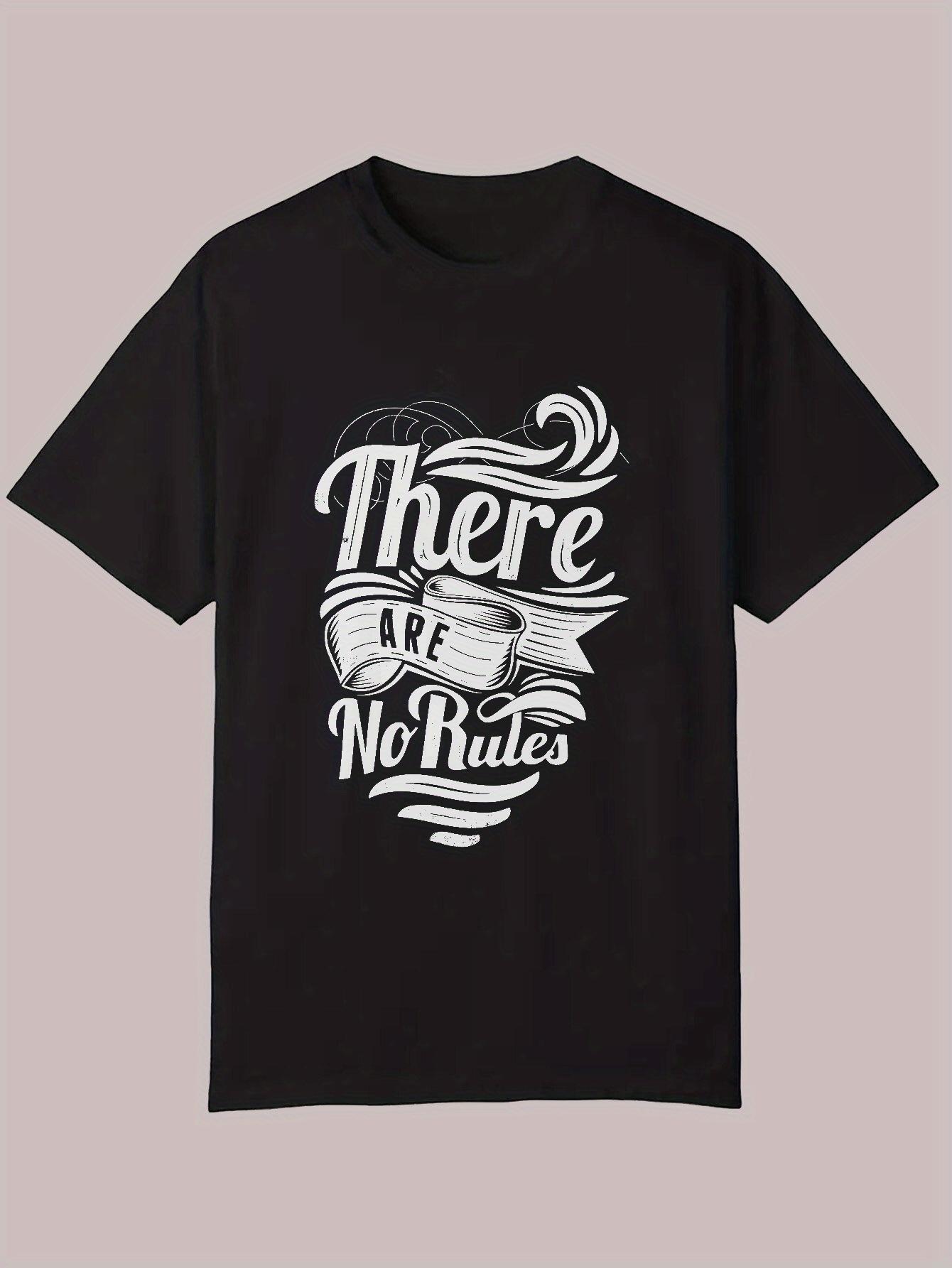 Graphic Print Casual T-shirt - THERE ARE NO RULES Summer Streetwear Tee S
Graphic Print Casual T-shirt - THERE ARE NO RULES Summer Streetwear Tee S