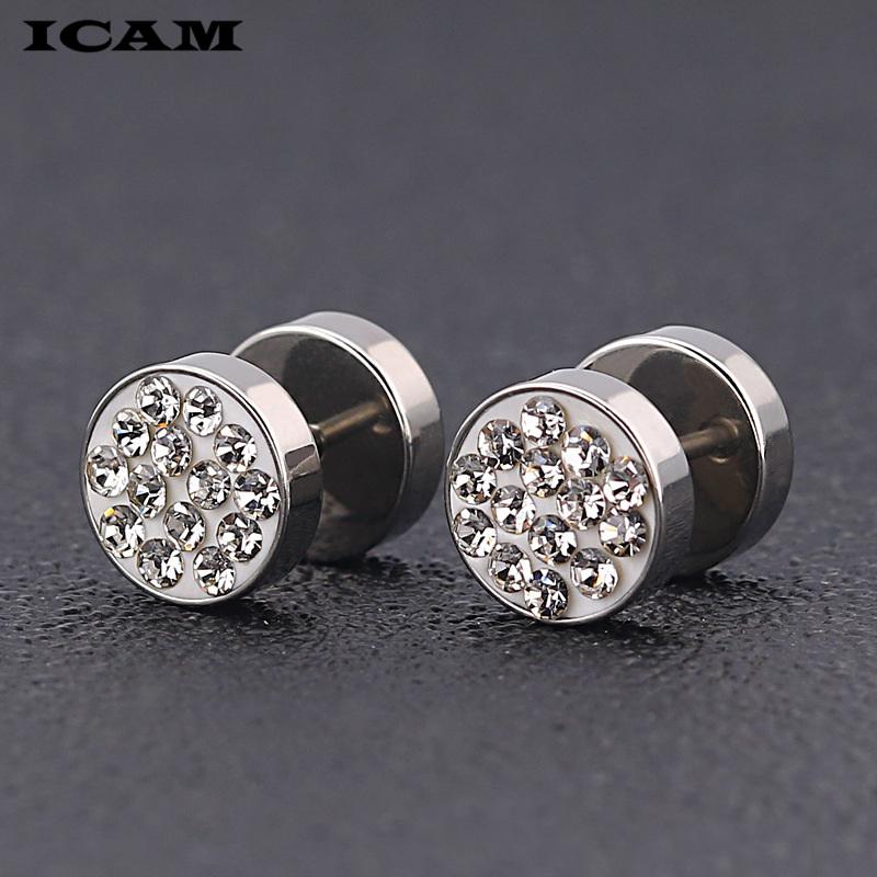 Punk Hip Hop Rock Round Color Boy Dumbbell Stud Earrings Stainless Steel CZ Crystal Earrings Jewelry for Women Men Gifts чорний
Punk Hip Hop Rock Round Color Boy Dumbbell Stud Earrings Stainless Steel CZ Crystal Earrings Jewelry for Women Men Gifts чорний