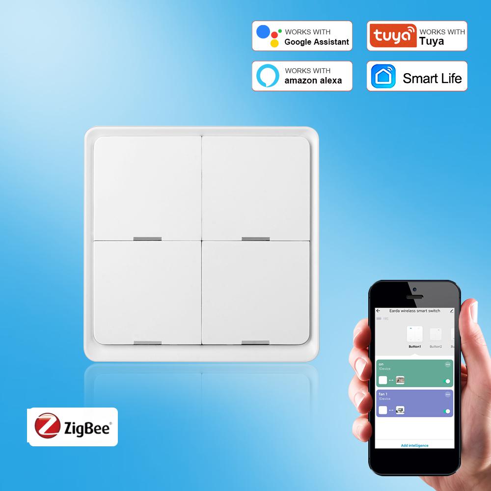 Tuya Smart ZigBee Scene Button Switch Wireless Free Sticker 4-позиционная панель Водонепроницаемый переключатель Умный дом Google Home Alexa
Tuya Smart ZigBee Scene Button Switch Wireless Free Sticker 4-позиционная панель Водонепроницаемый переключатель Умный дом Google Home Alexa