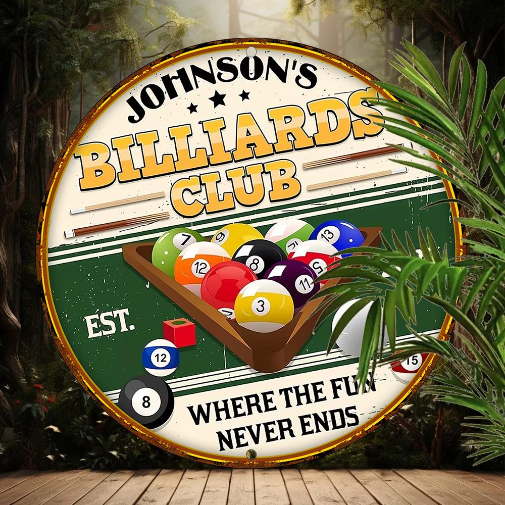 1pc Vintage Johnson S Billiards Club Wood Sign, UV Printed Wooden Plaque, Dustproof Wall Decor for Home, Garage, Cafe, Restaurant, and BarInches
1pc Vintage Johnson S Billiards Club Wood Sign, UV Printed Wooden Plaque, Dustproof Wall Decor for Home, Garage, Cafe, Restaurant, and BarInches