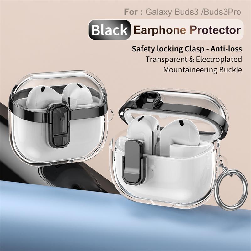 Transparent Case For Samsung Galaxy Buds 3Pro/Buds3 Cover Lock Buckle Electroplating Anti Fall Protective Cover For Galaxy Buds3 For Galaxy Buds 3
Transparent Case For Samsung Galaxy Buds 3Pro/Buds3 Cover Lock Buckle Electroplating Anti Fall Protective Cover For Galaxy Buds3 For Galaxy Buds 3