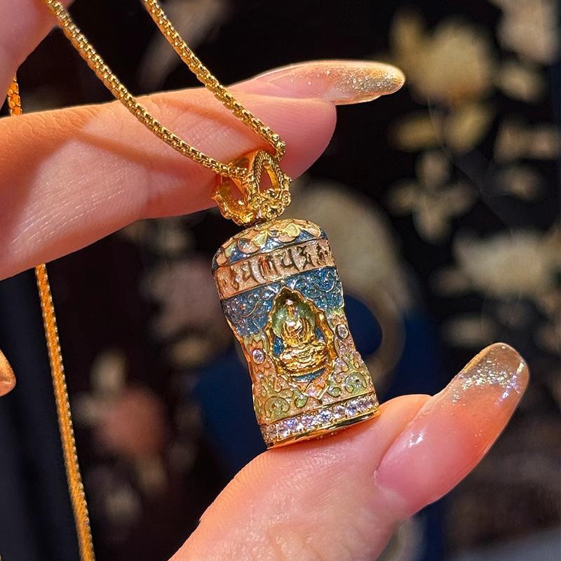 Vintage enamel colorful necklace ethnic style diamond inlay exquisite stereoscopic relief cameo Buddha pendant banquet jewelry 45cm
Vintage enamel colorful necklace ethnic style diamond inlay exquisite stereoscopic relief cameo Buddha pendant banquet jewelry 45cm