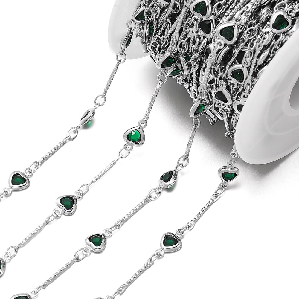 1Meter Green Color Glass 14K 18K Gold Color Plated Brass Heart Shape Necklace Gold&Silver Chains DIY Jewelry Making Accessories 1 Meter
1Meter Green Color Glass 14K 18K Gold Color Plated Brass Heart Shape Necklace Gold&Silver Chains DIY Jewelry Making Accessories 1 Meter