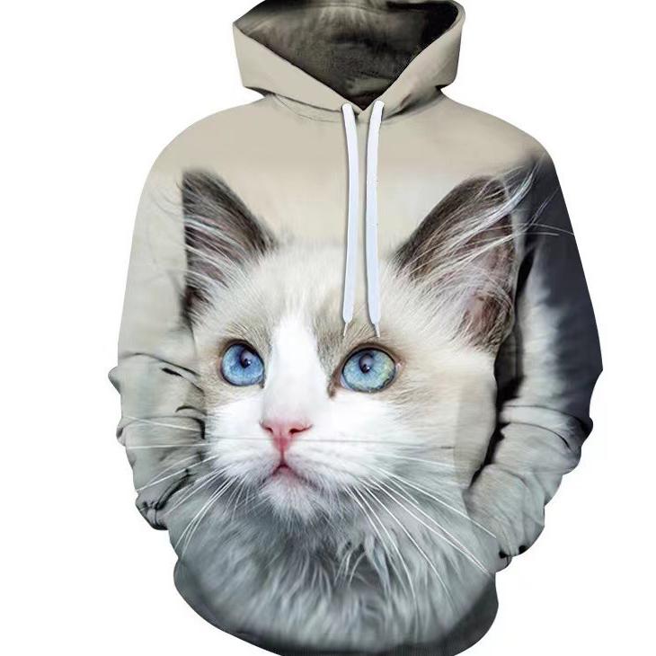 Пуловер с котом, верхняя одежда для женщин и мужчин, толстовка с капюшоном для пар с 3D цифровой печатью, толстовка с капюшоном и длинными рукавами в виде животных, повседневные пуловеры с свободными карманами XL
Пуловер с котом, верхняя одежда для женщин и мужчин, толстовка с капюшоном для пар с 3D цифровой печатью, толстовка с капюшоном и длинными рукавами в виде животных, повседневные пуловеры с свободными карманами XL