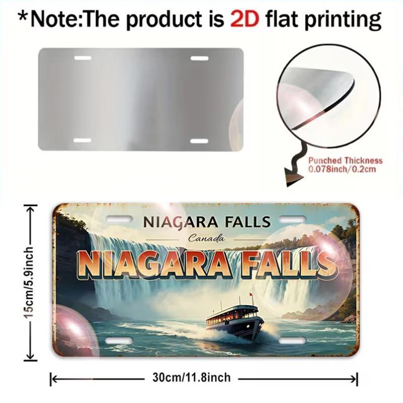 Niagara Falls Canada Retro Rustic License Plate Style D Flat Aluminum Tin Sign for Canadian Travel Souvenir Car Wall Decor 15x30cm(5.9x7.8inch)
Niagara Falls Canada Retro Rustic License Plate Style D Flat Aluminum Tin Sign for Canadian Travel Souvenir Car Wall Decor 15x30cm(5.9x7.8inch)