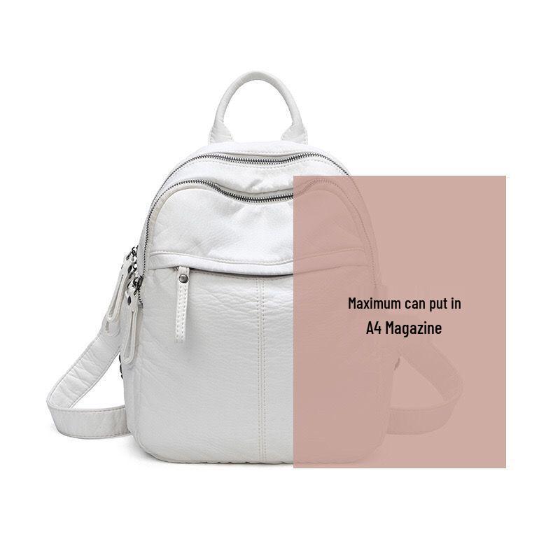 2025 Модный женский рюкзак через плечо из белой вымытой кожи большой вместимости
2025 Модный женский рюкзак через плечо из белой вымытой кожи большой вместимости