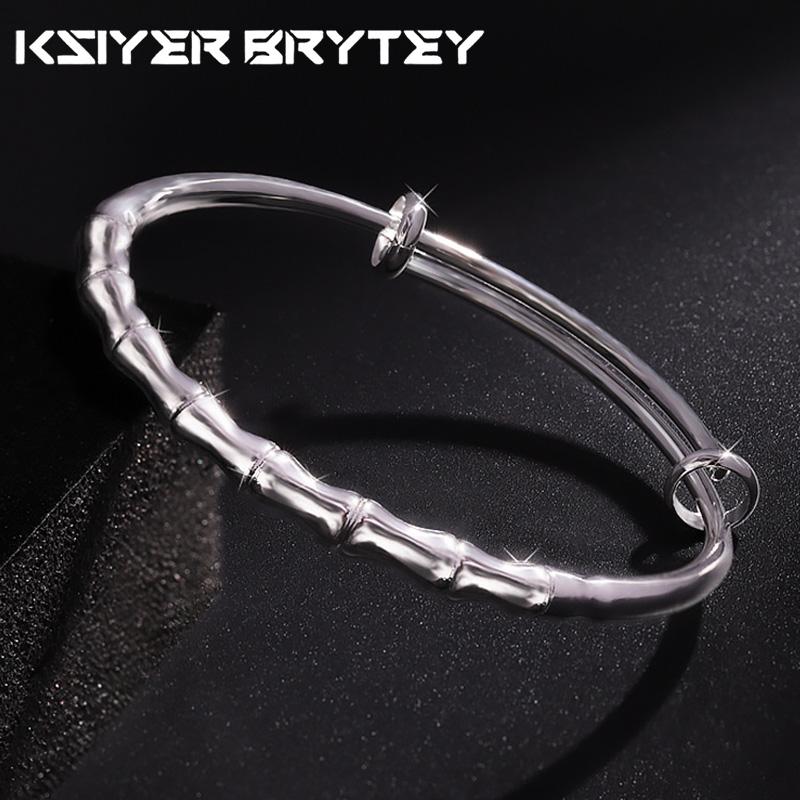 Original Designer 925 Sterling Silver Vintage Fine Bamboo Bracelets Bangles for Women Fashion Party Wedding Accessories Jewelry
Original Designer 925 Sterling Silver Vintage Fine Bamboo Bracelets Bangles for Women Fashion Party Wedding Accessories Jewelry