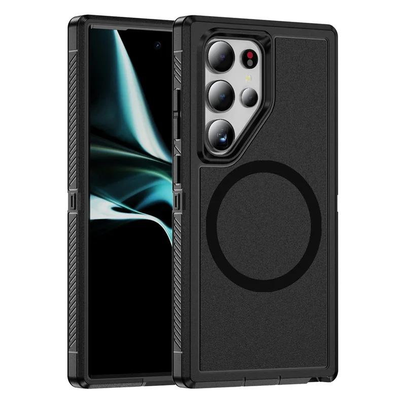 Прочный ударопрочный чехол Magsafe для телефона Samsung Galaxy S24 Ultra S23 FE S22 Plus с магнитной беспроводной зарядкой и жесткой задней крышкой For S24
Прочный ударопрочный чехол Magsafe для телефона Samsung Galaxy S24 Ultra S23 FE S22 Plus с магнитной беспроводной зарядкой и жесткой задней крышкой For S24