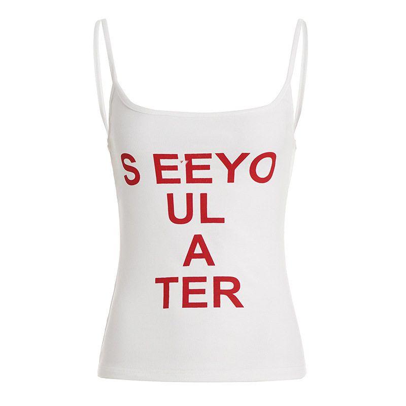 American-Style Color-Block Letter Print Slim-Fit Backless Spicy Girl Camisole 2026 Summer Inner Wear Base Top White S
American-Style Color-Block Letter Print Slim-Fit Backless Spicy Girl Camisole 2026 Summer Inner Wear Base Top White S