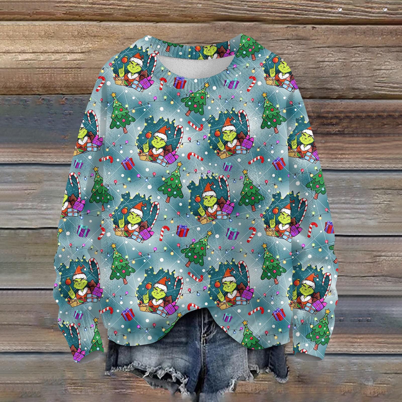 Женская мода круглый вырез повседневный длинный рукав рождественский принт шерстяной трикотажный топ XXXL синий
Женская мода круглый вырез повседневный длинный рукав рождественский принт шерстяной трикотажный топ XXXL синий