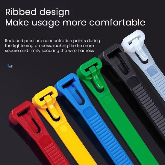 Cable Zip Ties Releasable Adjustable Nylon Cable Ties Multi-Purpose Self-Locking Plastic Wire Ties for Cord Management 100pcs
Cable Zip Ties Releasable Adjustable Nylon Cable Ties Multi-Purpose Self-Locking Plastic Wire Ties for Cord Management 100pcs