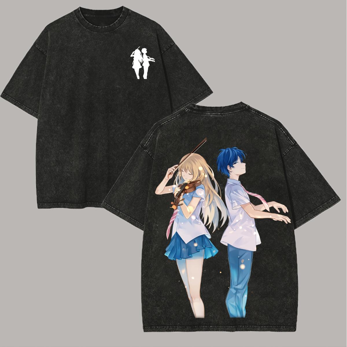 Your Lie in April Anime Lover Washed T-shirt Year round clothing high quality personality Clothes Plus Size Unisex New Model Couples tee XXXL
Your Lie in April Anime Lover Washed T-shirt Year round clothing high quality personality Clothes Plus Size Unisex New Model Couples tee XXXL