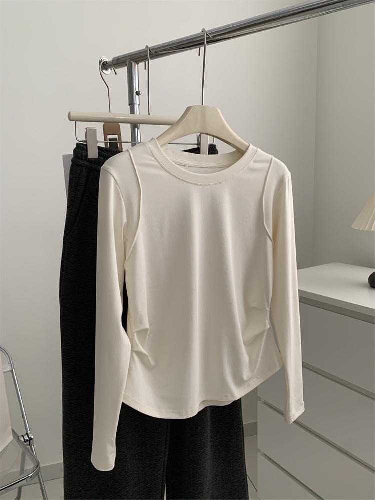 Women s Korean Style Long-Sleeve Ruched Waist Top - Round Neck, Autumn Base Layer Shirt Extra Extra Large мигдалевий/бежевий
Women s Korean Style Long-Sleeve Ruched Waist Top - Round Neck, Autumn Base Layer Shirt Extra Extra Large мигдалевий/бежевий