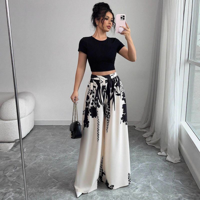 Vintage Print Regular Casual Pants White M
Vintage Print Regular Casual Pants White M