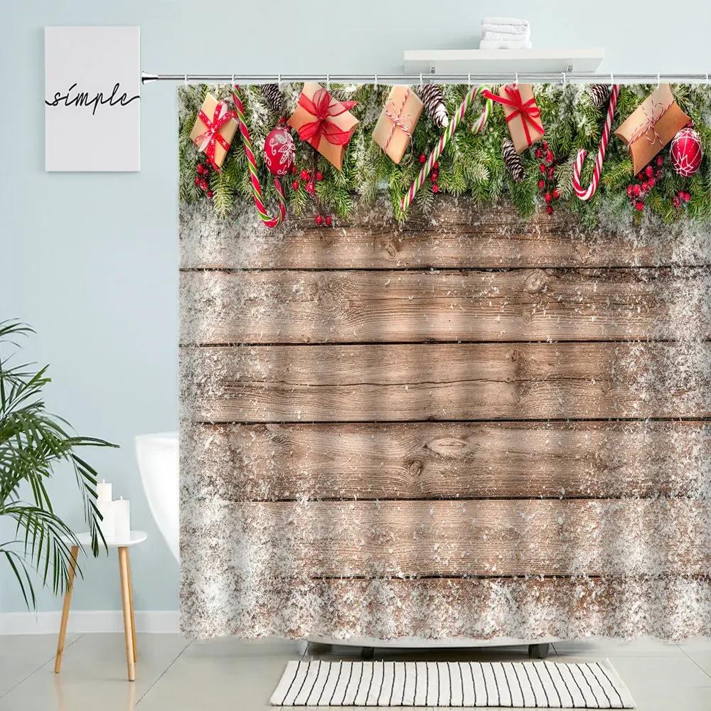Retro Christmas New Year Shower Curtain Old Wooden Board Xmas Tree Car Snowflake Garland Country Farmhouse Home Bathroom Decor W60H190(CM)-1 Pcs
Retro Christmas New Year Shower Curtain Old Wooden Board Xmas Tree Car Snowflake Garland Country Farmhouse Home Bathroom Decor W60H190(CM)-1 Pcs