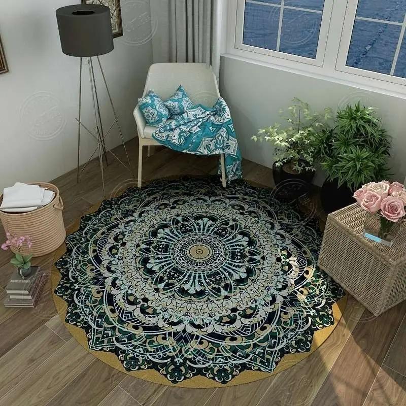 Persian Retro Ethnic Style Round Living Room Rug Coffee Table Hanging Chair Swivel Chair Floor Mat Bedroom Bedside Rug 60cm
Persian Retro Ethnic Style Round Living Room Rug Coffee Table Hanging Chair Swivel Chair Floor Mat Bedroom Bedside Rug 60cm