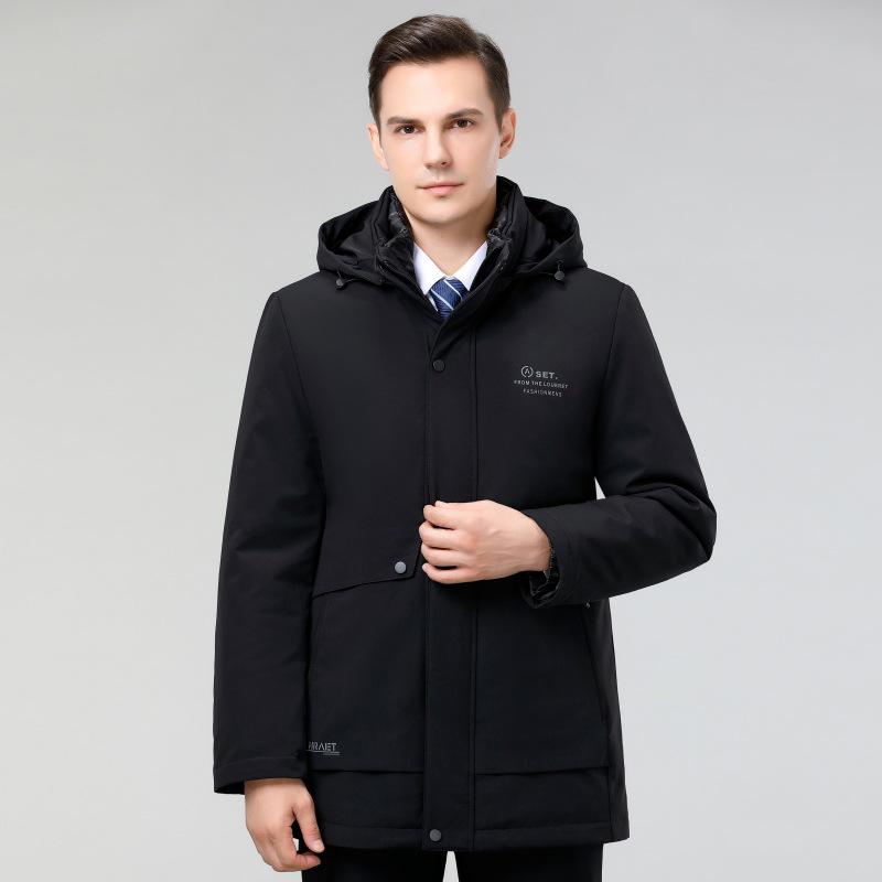 Men s Thickened White Duck Down Hooded Jacket with Detachable Liner - Warm Winter Outerwear L чорний
Men s Thickened White Duck Down Hooded Jacket with Detachable Liner - Warm Winter Outerwear L чорний