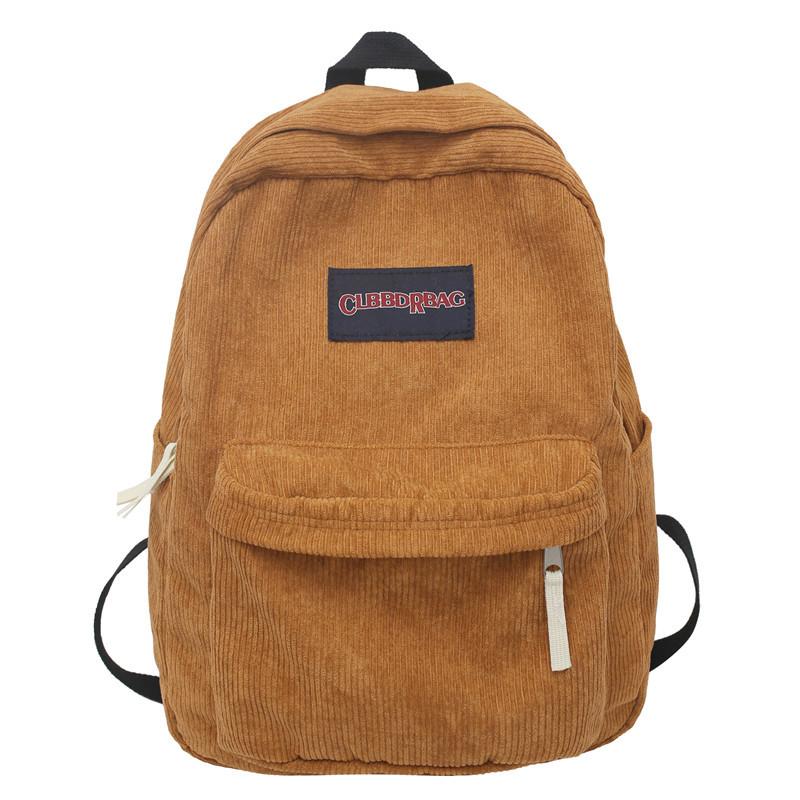 Corduroy Schoolbag Unisex Senior High School Student Solid Color Backpack Travel Backpack коричневий
Corduroy Schoolbag Unisex Senior High School Student Solid Color Backpack Travel Backpack коричневий
