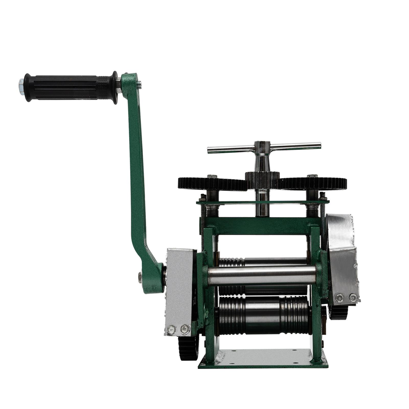 Jewelry Rolling Mill Machine 120mm Width Manual Combination Rolling Mill for Pressing Metal Sheets, Squares, Wires, Semicircles зелёный
Jewelry Rolling Mill Machine 120mm Width Manual Combination Rolling Mill for Pressing Metal Sheets, Squares, Wires, Semicircles зелёный