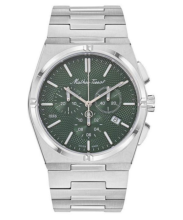 Мужские часы Mathey-Tissot Zeus Chrono из нержавеющей стали с зеленым циферблатом, кварцевые H118CHAV зелёный
Мужские часы Mathey-Tissot Zeus Chrono из нержавеющей стали с зеленым циферблатом, кварцевые H118CHAV зелёный