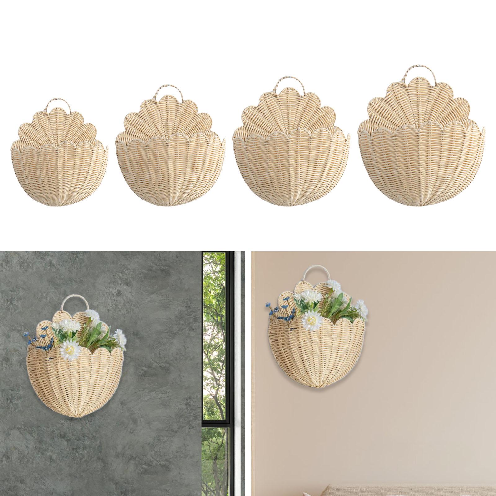 Imitation Rattan Wall Hanging Basket Home Decor for Bathroom Flowers Bedroom Rustic Style Wall Mounted Storage Organizer XS
Imitation Rattan Wall Hanging Basket Home Decor for Bathroom Flowers Bedroom Rustic Style Wall Mounted Storage Organizer XS