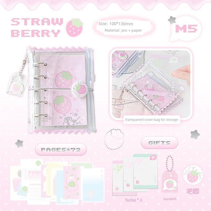 Rosyposy Soft Set Candy Bag Loose-Leaf Journal Book Good-looking M5 Portable Notebook Small Notebook Bar Pain Book Powder-strawberry
Rosyposy Soft Set Candy Bag Loose-Leaf Journal Book Good-looking M5 Portable Notebook Small Notebook Bar Pain Book Powder-strawberry