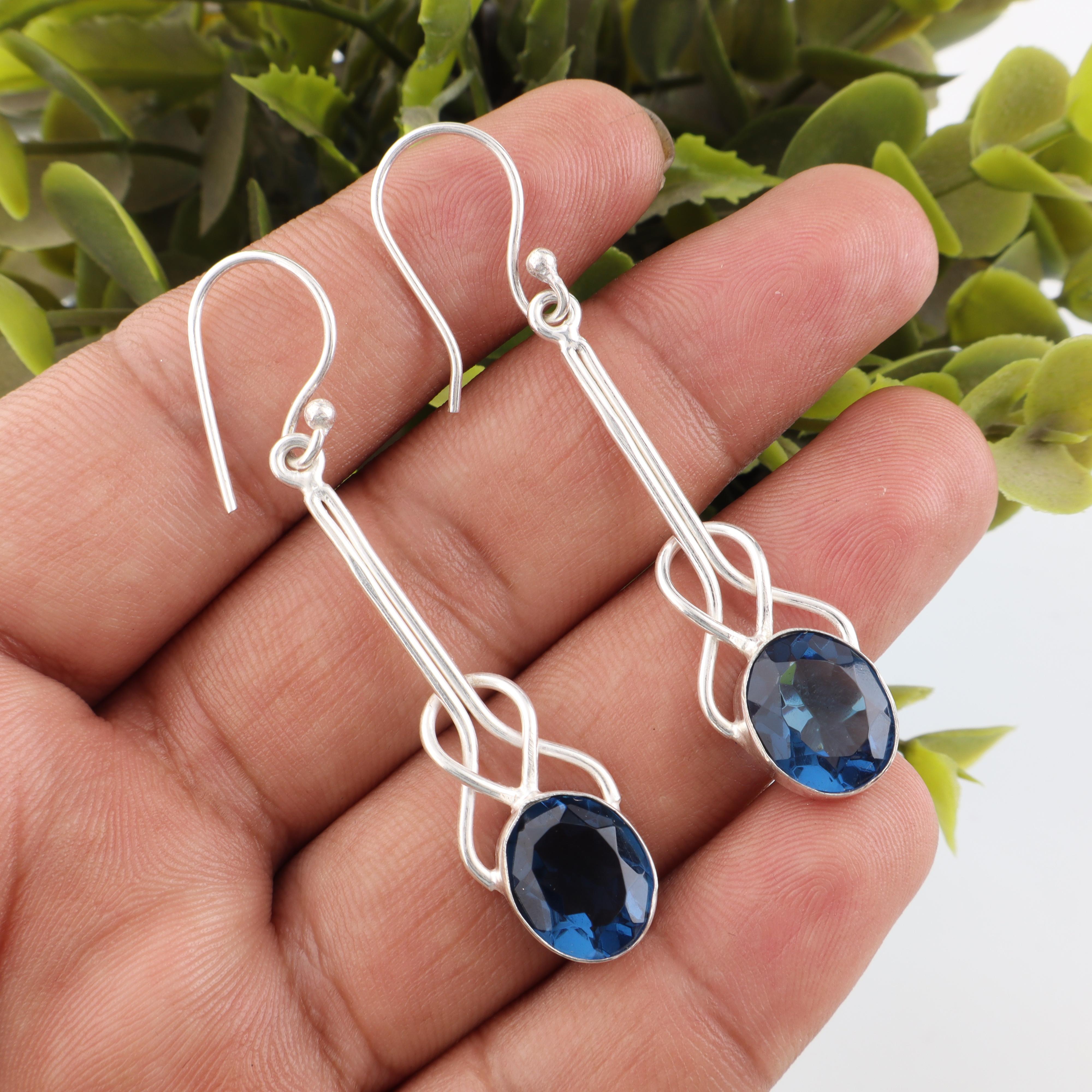 London Blue Topaz 925 Solid Sterling Silver Earrings, Handmade Gemstone Earrings Jewelry, Gifts For Wife Brand New Earrings For Gift 1.76 Inches синий
London Blue Topaz 925 Solid Sterling Silver Earrings, Handmade Gemstone Earrings Jewelry, Gifts For Wife Brand New Earrings For Gift 1.76 Inches синий