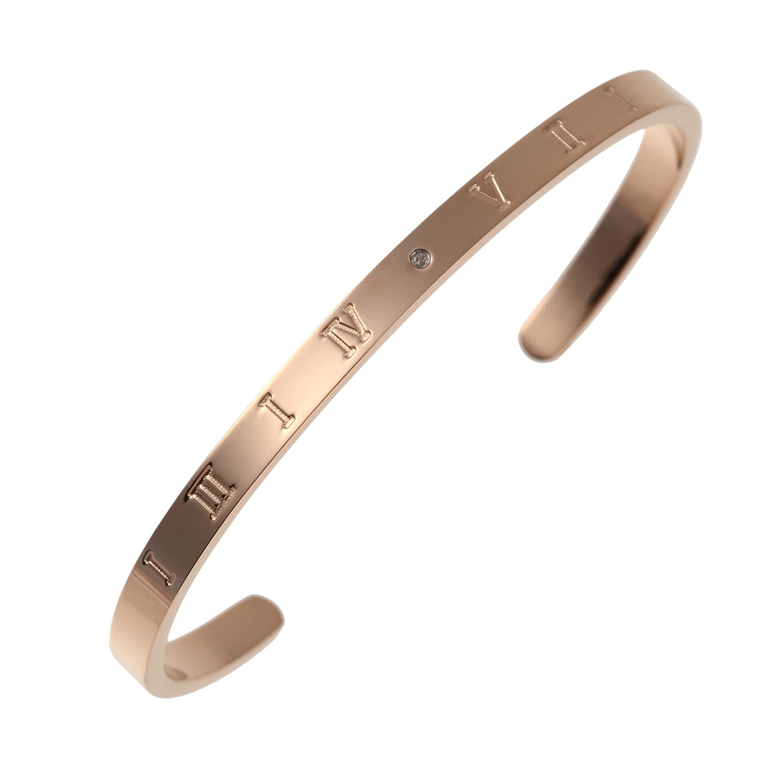 Target World Roman Numeral Bangle Natural Diamond Pink Gold Bracelet Stainless Steel Jewelry CB1244 Women s
Target World Roman Numeral Bangle Natural Diamond Pink Gold Bracelet Stainless Steel Jewelry CB1244 Women s