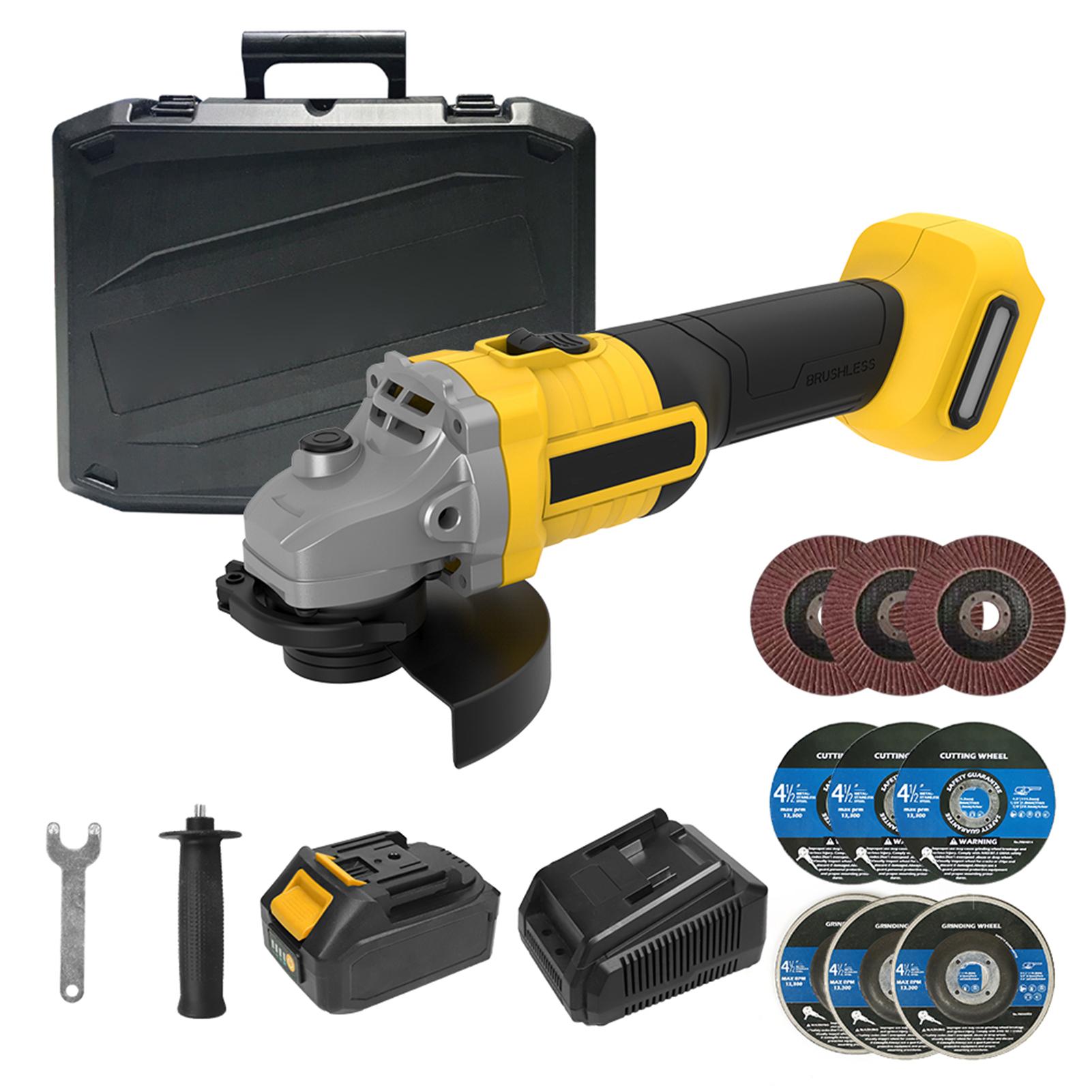 20 В, бесщеточный, 4-1/2 дюйма, 115 мм, угловая шлифовальная машина, 4,0 Ач, литий-ионная батарея, быстрая работа US Plug & 2 Battery жёлтый
20 В, бесщеточный, 4-1/2 дюйма, 115 мм, угловая шлифовальная машина, 4,0 Ач, литий-ионная батарея, быстрая работа US Plug & 2 Battery жёлтый